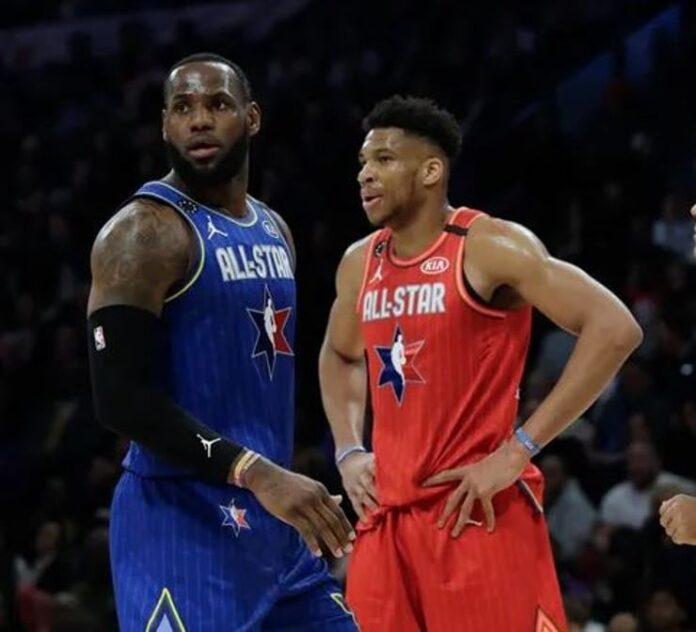2024 NBA AllStar Game LeBron James, Giannis Antetokounmpo Top Fan