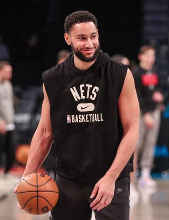 Brooklyn Nets Ben Simmons (back) cleared to play for first time since Nov 6